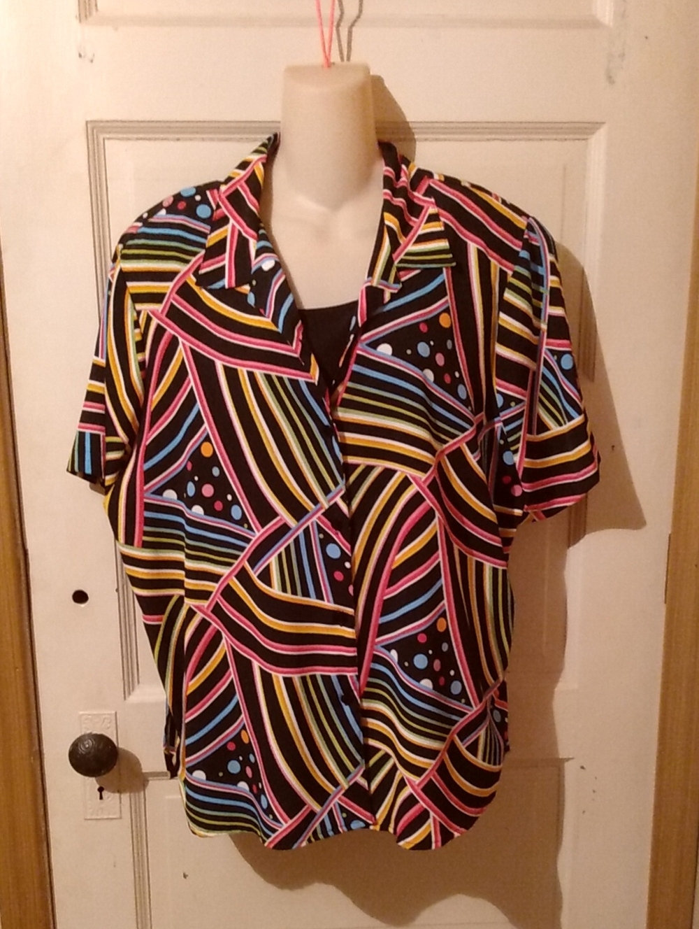 Dopamine Clown Aesthetic Blouse Pink Green Black Blue Orange